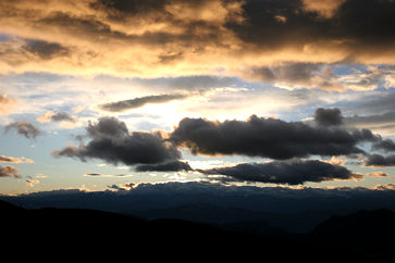 Il tramonto dal bivacco Nada